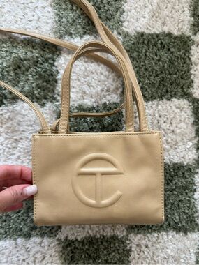 Telfar Mini Crossbody Bag in Tan